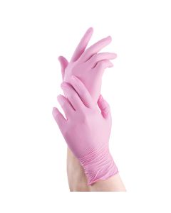 Guantes de Nitrilo Rosa Perlado Printex x100